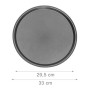 Relaxdays 10019245 Set 4 teglie per Pizza Rotonde, Lega di Acciaio, Nero, 33x33x1.8 cm
