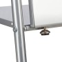 Relaxdays 10022580 Appendiabiti Metallo con Specchio Intero Asta Attaccapanni & Ripiano HLP 156,5x64,5x39 cm, Argento
