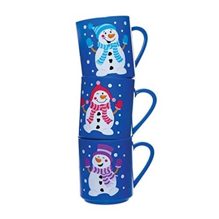 Tazze Pupazzo di Neve Baker Ross (confezione da 4) - Attività Creative Festive, Viola