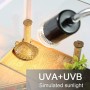 LEDGLE Lampada Riscaldante Alogena per Rettili UVA UVB 25W+50W