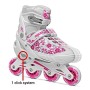 Roces Compy Pattino In Linea Da Bambina, Bambina, Bianco/Violet, 38-41