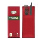 CLASS 10 C4032TA-110-PEFC Airlaid Tovagliolo Tasca Portaposate, Carta, Rosso, 40x32x0.8 cm, 20 unità