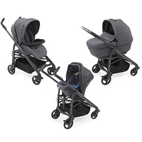 Chicco Passeggino Trio LOVE Up 3in1 con Sistema Modulare da 0 a 36 Mesi, Carrozzina, Navicella Neonato con Copertina e Seggiolin