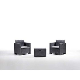Bica 9073.4 Set Nebraska Salottino 2 Posti, Antracite, 155 x 150 x 79 cm