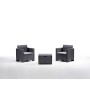 Bica 9073.4 Set Nebraska Salottino 2 Posti, Antracite, 155 x 150 x 79 cm