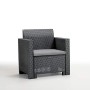 Bica 9073.4 Set Nebraska Salottino 2 Posti, Antracite, 155 x 150 x 79 cm