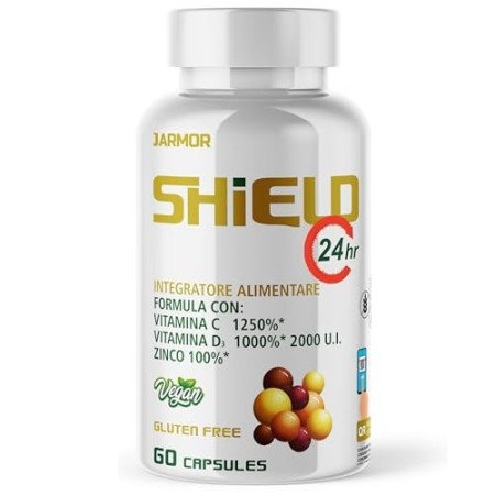 Jarmor Vitamina C 1000mg Integratore | Vitamina D 2000 UI | ZINCO Alto Dosaggio 60 Capsule Vegan