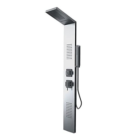 Colonna Doccia 002 4 Funzioni Acciaio Inox Getto A Cascata 2 Bocchette Idro Lombari L20xP44xH170