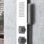 Colonna Doccia 002 4 Funzioni Acciaio Inox Getto A Cascata 2 Bocchette Idro Lombari L20xP44xH170