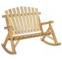 Outsunny Panchina Panca a Dondolo da Giardino a 2 Posti in Legno 114 × 96 × 98cm