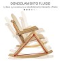 Outsunny Panchina Panca a Dondolo da Giardino a 2 Posti in Legno 114 × 96 × 98cm