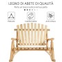 Outsunny Panchina Panca a Dondolo da Giardino a 2 Posti in Legno 114 × 96 × 98cm