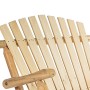Outsunny Panchina Panca a Dondolo da Giardino a 2 Posti in Legno 114 × 96 × 98cm