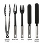 NEXGADGET Set di Utensili da Cucina in Acciaio Inox e Nylon 42 Pezzi Incluso Cucchiaio Spatola Pinze Forcella Mestolo Apribottig