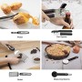 NEXGADGET Set di Utensili da Cucina in Acciaio Inox e Nylon 42 Pezzi Incluso Cucchiaio Spatola Pinze Forcella Mestolo Apribottig