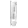 Relaxdays 10018448 Cassetta Postale in Acciaio Inox con Supporto Giornale e Finestrelle Trasparenti, Argento, 8.5x30x33.5 cm