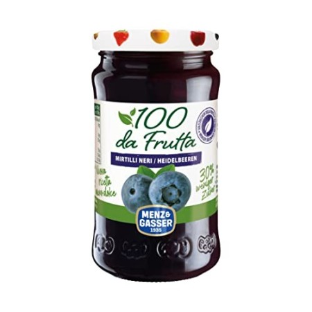 Menz & Gasser Composta 100Dafrutta Mirtillo Nero, 100% Frutta, 1 Vaso X 240G - 240 gr