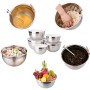 Juning Ciotola in Acciaio Inox Set di 5, Acciaio Inox Tazze di miscelazione con coperchi, Cucina di casa in Forma, Hotel, Ristor