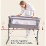 Mini culla Colcho Ibaby 2020 – Regolabile in diverse altezze, reclinabile – Materasso incluso, colore: grigio
