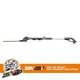 Worx WG252E - Tagliasiepi telescopico a batteria da 20 V, 2,0 Ah, PowerShare, con batteria, caricatore rapido e tracolla