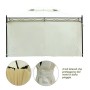 Outsunny Gazebo da Giardino 3x4m in Metallo con Doppio Tetto 4 Tende Laterali Crema