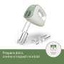 Imetec Crea&Crema Sbattitore Elettrico 500 W, Fruste Extralunghe per Impasti Dolci e Panna Montata, Ganci Acciaio Inox per Impas