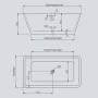 Vasca Da Bagno Free Standing 003 Acrilico Bianco Lucido Rettangolare