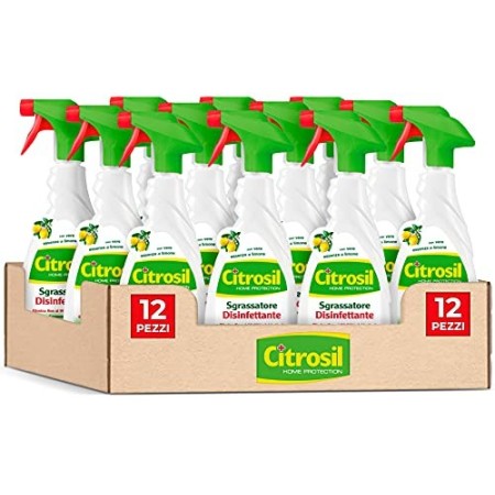 Citrosil - Sgrassatore Disinfettante - 650ml x 12 pezzi - 7800ml