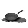 KASANOVA Padella New Petra Dark - Padella Antiaderente per Tutti i Piani Cottura - ø 24 cm