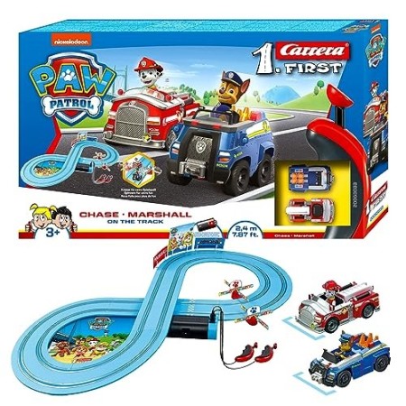 Carrera First Paw Patrol - On the Track - Pista Carrera per i più piccoli - Pista da corsa elettrica