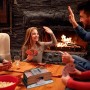 Relaxdays Mescolatore Automatico Gioco, elettronico, a Batteria Macchina mischia Carte in Legno per Poker Burraco, Colore Nero/M