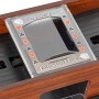 Relaxdays Mescolatore Automatico Gioco, elettronico, a Batteria Macchina mischia Carte in Legno per Poker Burraco, Colore Nero/M