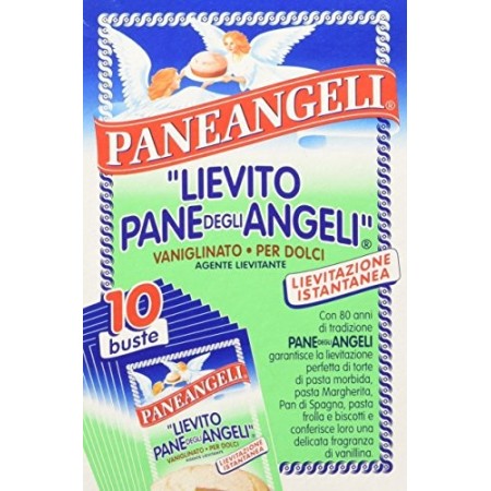 Paneangeli - Lievito Pane degli Angeli, Vaniglinato, per Dolci - 2 confezioni da 10 buste l'una [20 buste, 320 g]