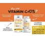 Vitamina C+D3, 120 compresse MASTICABILI, GUSTO ARANCIA | 2 cpr al giorno apportano Vitamina c 1000mg e Vitamina d 2000 ui | 1 c