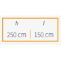 Garden Friend Tenda da sole a Caduta con rullo in alluminio e copertura in poliestere, attacco a soffitto, Altezza 250 cm, Lungh