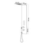 Colonna Doccia 003 3 Funzioni Acciaio Inox Bocchette Idro Lombari L20xP50xH110