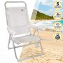 Aktive 53976 - Sedia Pieghevole Multiposizione Alluminio Beach 50x64x100 cm - Beige
