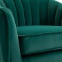 homcom Poltrona da Salotto Imbottita con Braccioli e Schienale, Design Moderno, Gambe in Metallo (71x72x73 cm) Verde
