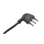 BTicino 3680GB Multipresa Poker 4 Prese Universali e Interruttore Luminoso, 3500 W, 250 V, Nero