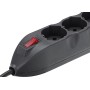 BTicino 3680GB Multipresa Poker 4 Prese Universali e Interruttore Luminoso, 3500 W, 250 V, Nero