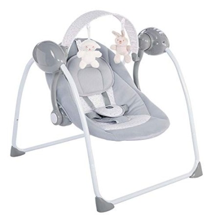 Chicco Relax&Play Altalena Elettrica Neonato da 0 Mesi a 9 Kg, Sdraietta Regolabile e Dondolo Automatico in 5 Velocità, Barra G
