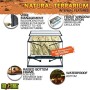 Exo Terra PT2610 Terrario in Vetro 60X45X45 Cm Inclusa Parete Posteriore