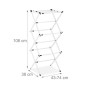 Relaxdays, bianco Stendibiancheria, Pieghevole, Verticale, 11 Aste, Salvaspazio, Stendino a Torre Compatto, Metallo, plastica, 1