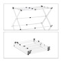 Relaxdays, bianco Stendibiancheria, Pieghevole, Verticale, 11 Aste, Salvaspazio, Stendino a Torre Compatto, Metallo, plastica, 1