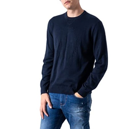 ARMANI EXCHANGE 8nzm3d Felpa, Blu (Navy 1510), Large Uomo