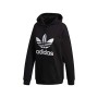 Adidas Adicolor Trefoil H, Felpa con Cappuccio Donna, Nero (Black/White), 42