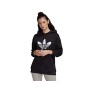 Adidas Adicolor Trefoil H, Felpa con Cappuccio Donna, Nero (Black/White), 42
