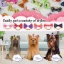 Chenkou Craft 50PCS/25PAIRS New Dog Fiocchi per Capelli con Fiocco Elastico Pet Grooming Products Mix Colori Vari Modelli Pet Ha