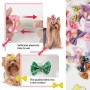 Chenkou Craft 50PCS/25PAIRS New Dog Fiocchi per Capelli con Fiocco Elastico Pet Grooming Products Mix Colori Vari Modelli Pet Ha