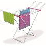 Casabriko 43912 Stendibiancheria a Cavalletto con Ali, Alluminio Anodizzato/Acciaio, Azzurro/Fucsia, 55x6x131 cm